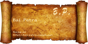 Bai Petra névjegykártya